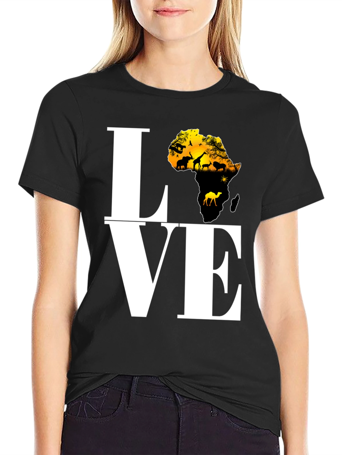 Africa Love T-Shirt - Black