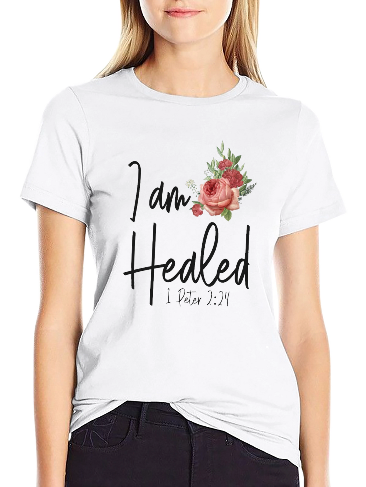 I Am Healed Floral T-Shirt