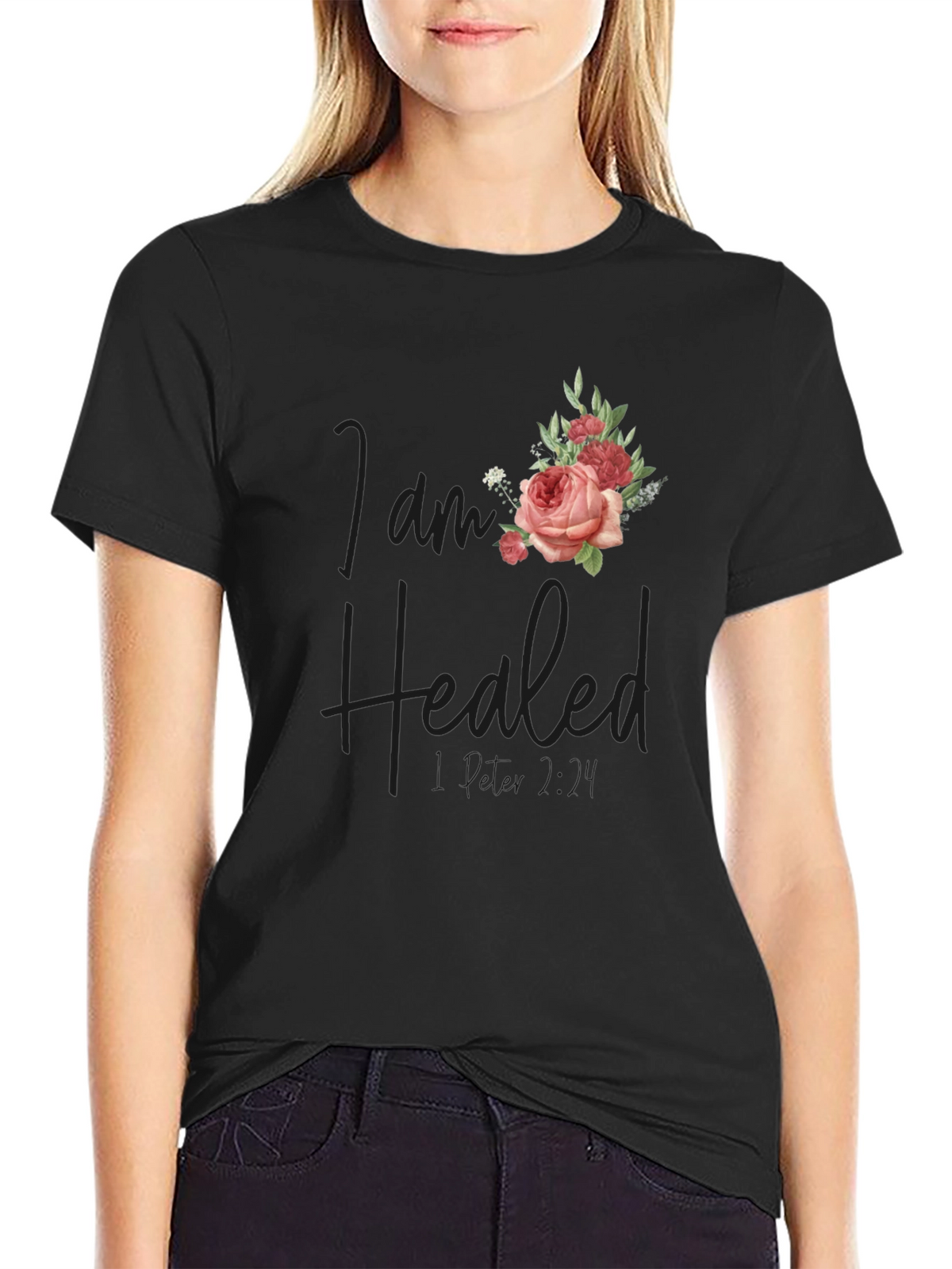 I Am Healed Floral T-Shirt