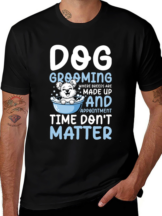 Dog Grooming Humor T-Shirt - Breeds Dont Matter Tee