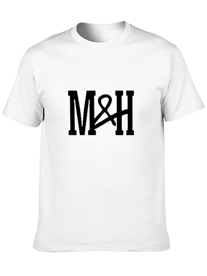 M&H Black Cotton Graphic Tee
