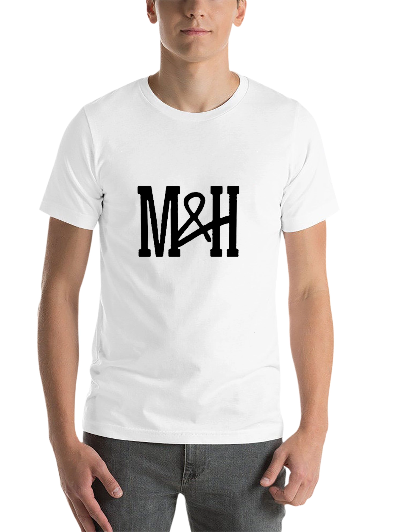 M&H Black Cotton Graphic Tee