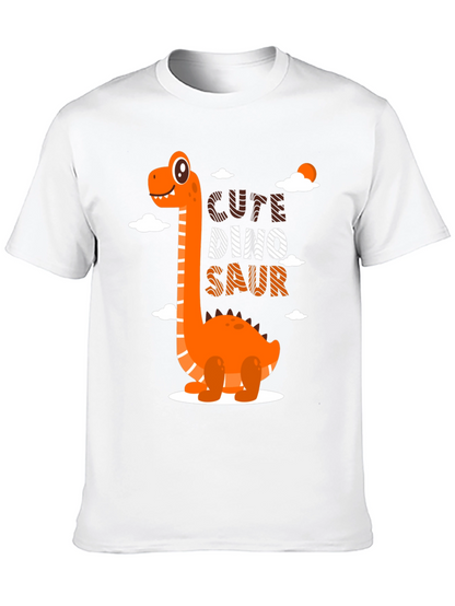 Cute Dino-Saur Black Graphic T-Shirt