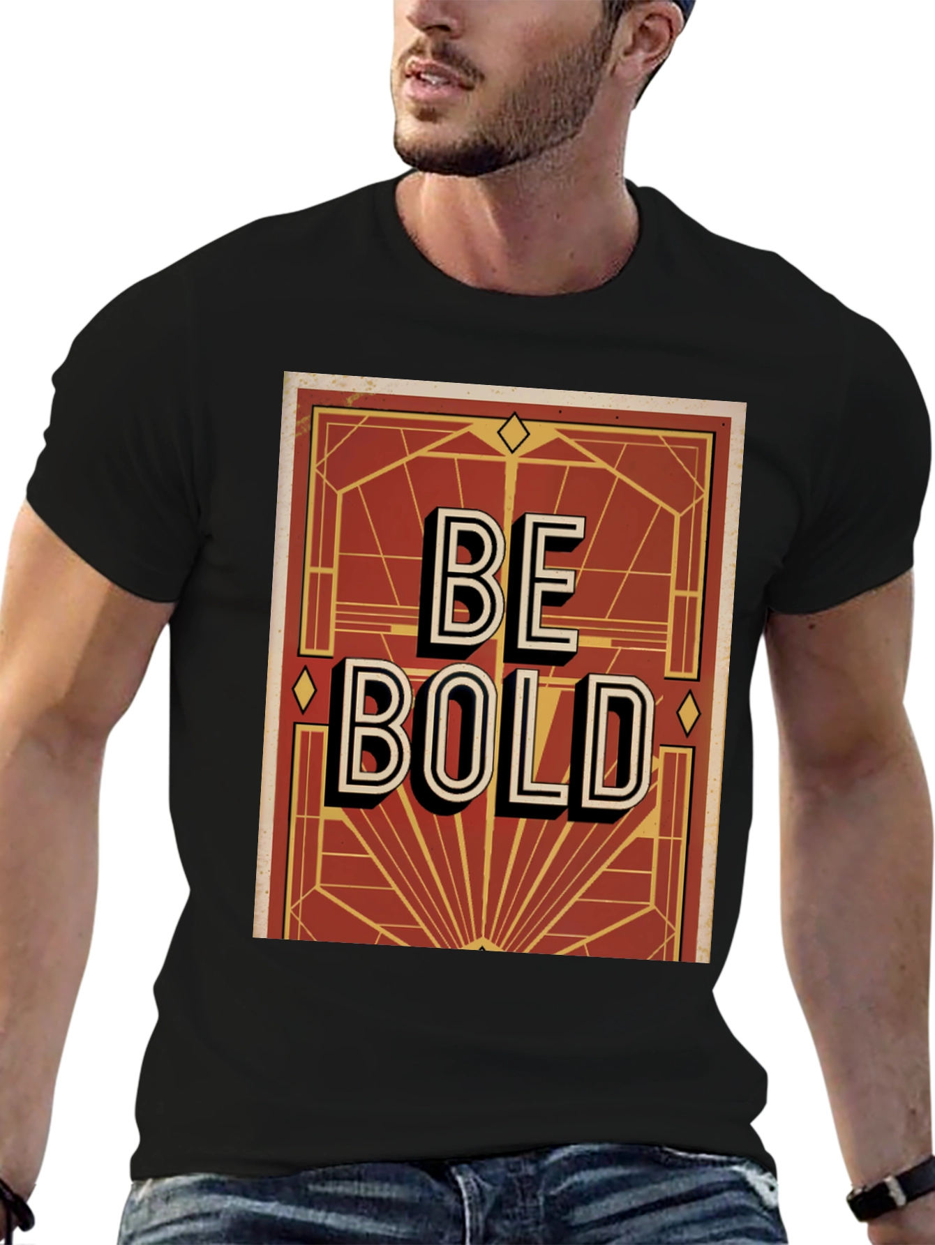 Be Bold Graphic Print Mens T-Shirt