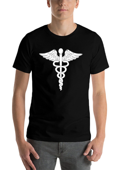 Caduceus Graphic T-Shirt - Classic Medical Symbol Tee