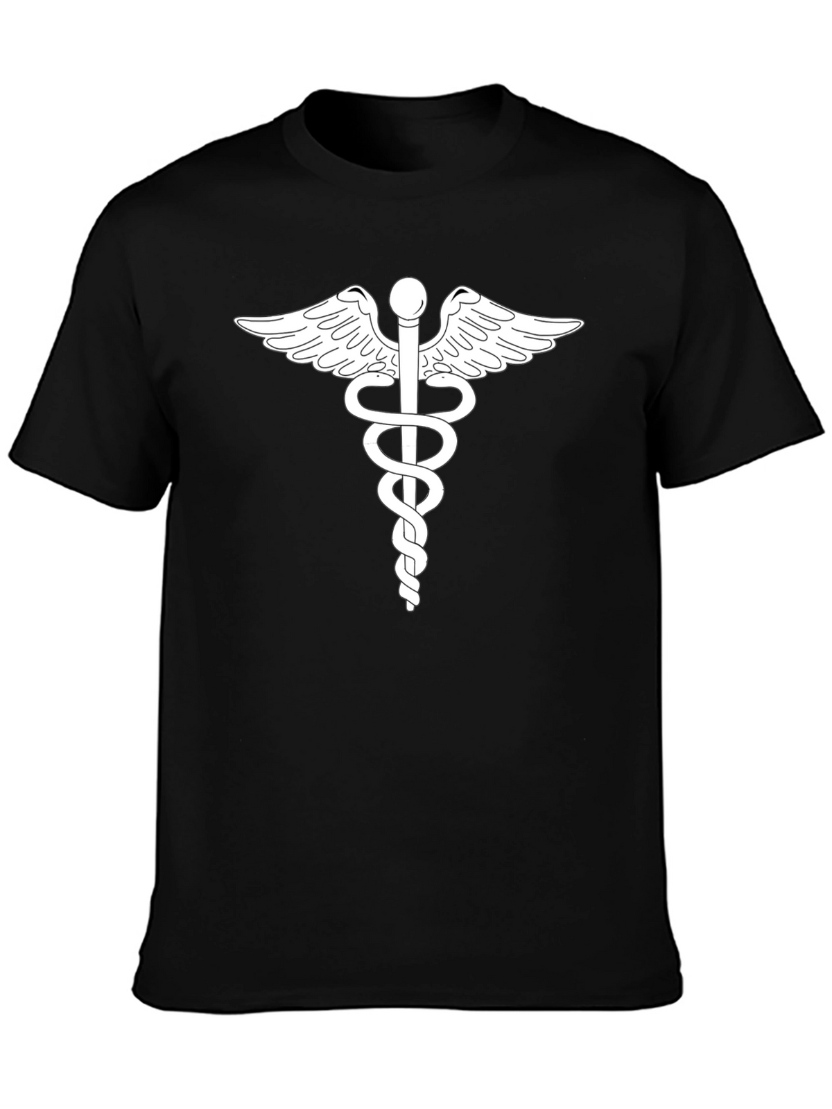 Caduceus Graphic T-Shirt - Classic Medical Symbol Tee