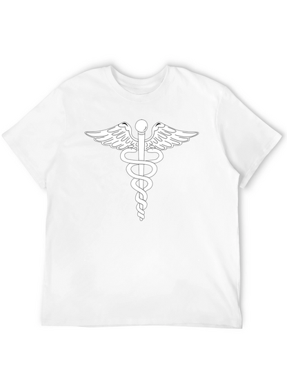 Caduceus Graphic T-Shirt - Classic Medical Symbol Tee