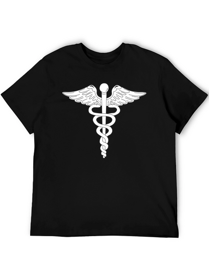 Caduceus Graphic T-Shirt - Classic Medical Symbol Tee
