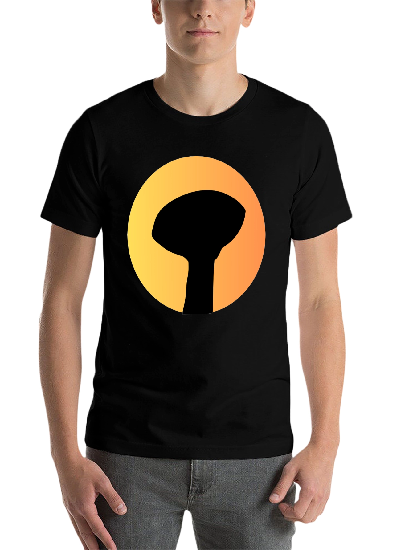 Graphic Tee: Silhouette Water Tower Art T-Shirt