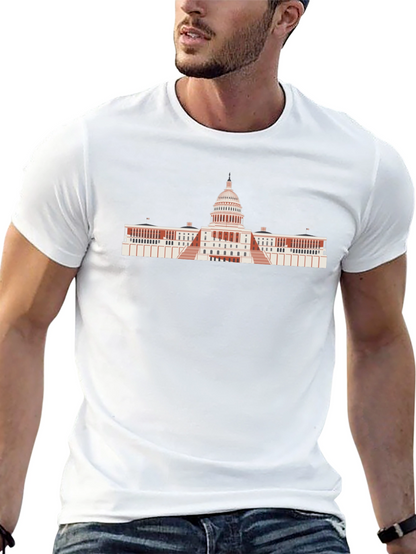 US Capitol Building Graphic Tee - Black