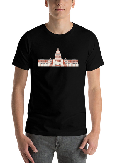 US Capitol Building Graphic Tee - Black