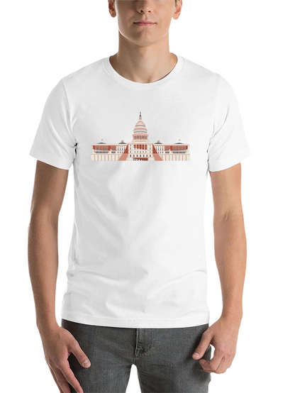 US Capitol Building Graphic Tee - Black