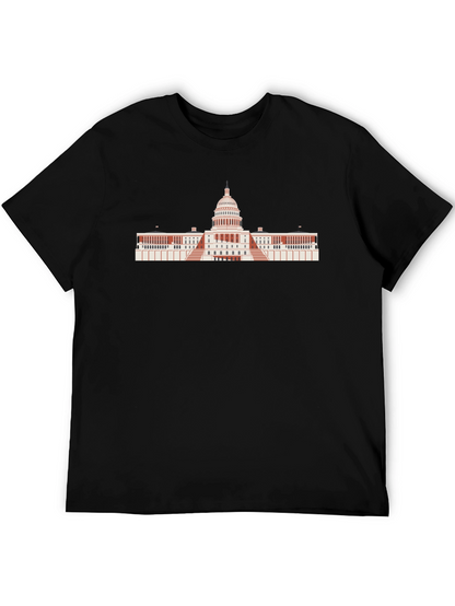 US Capitol Building Graphic Tee - Black