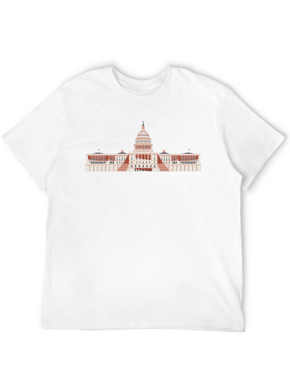 US Capitol Building Graphic Tee - Black