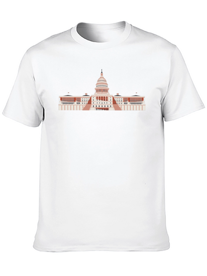 US Capitol Building Graphic Tee - Black