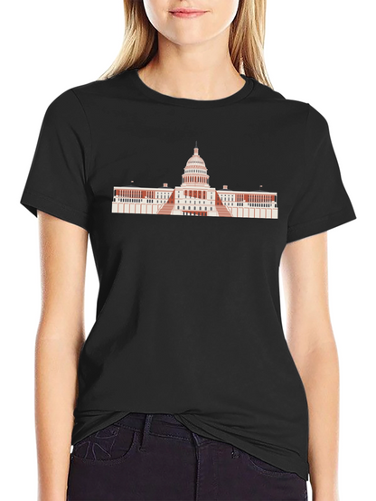 US Capitol Building Graphic Tee - Black