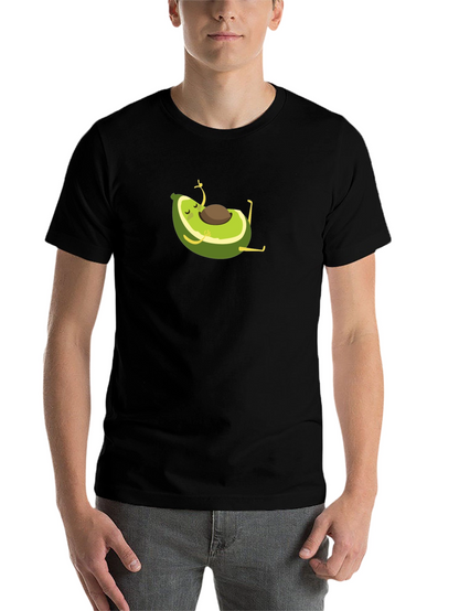 Yoga Avocado Black T-Shirt - Meditating Fruit Fun!
