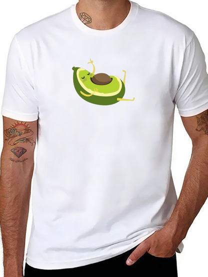 Yoga Avocado Black T-Shirt - Meditating Fruit Fun!
