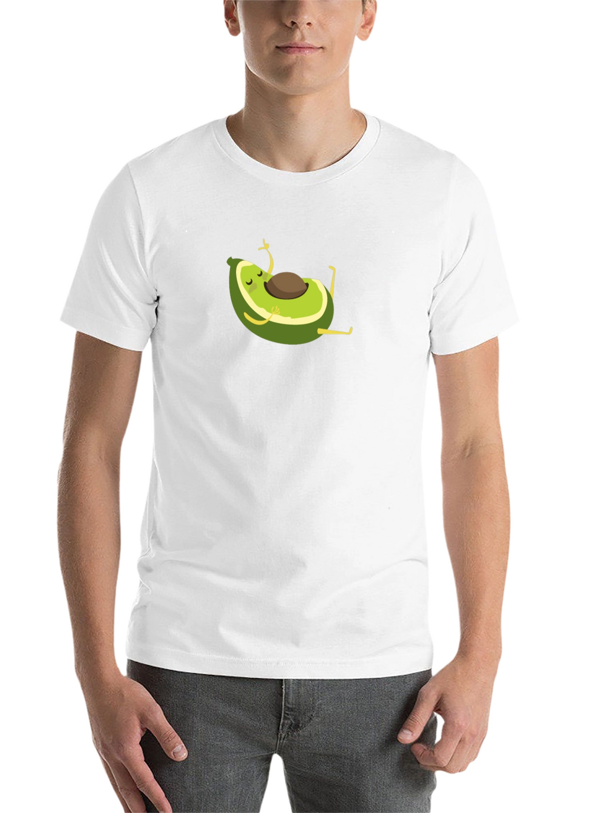 Yoga Avocado Black T-Shirt - Meditating Fruit Fun!