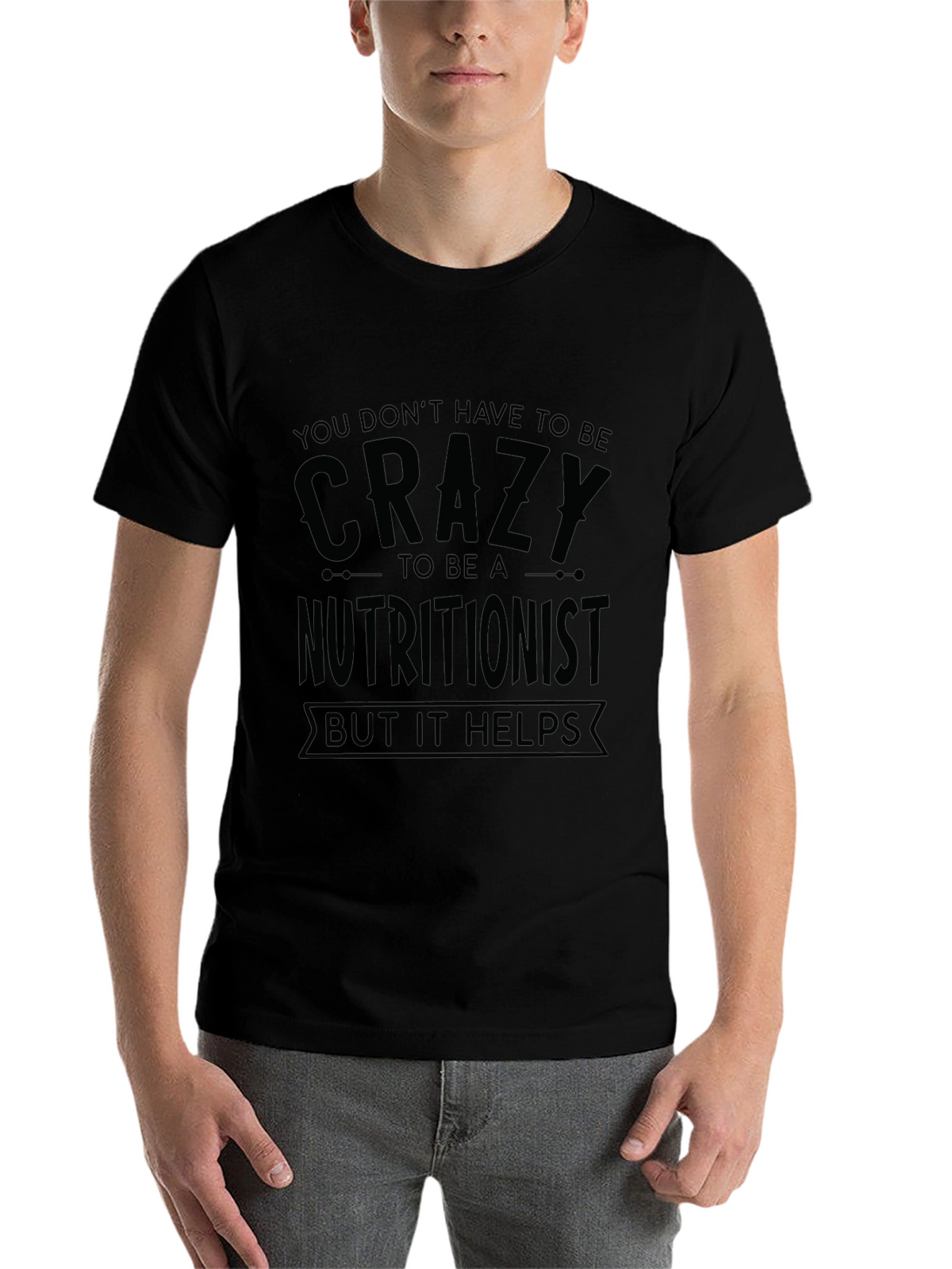 Crazy Nutritionist Black Graphic T-Shirt