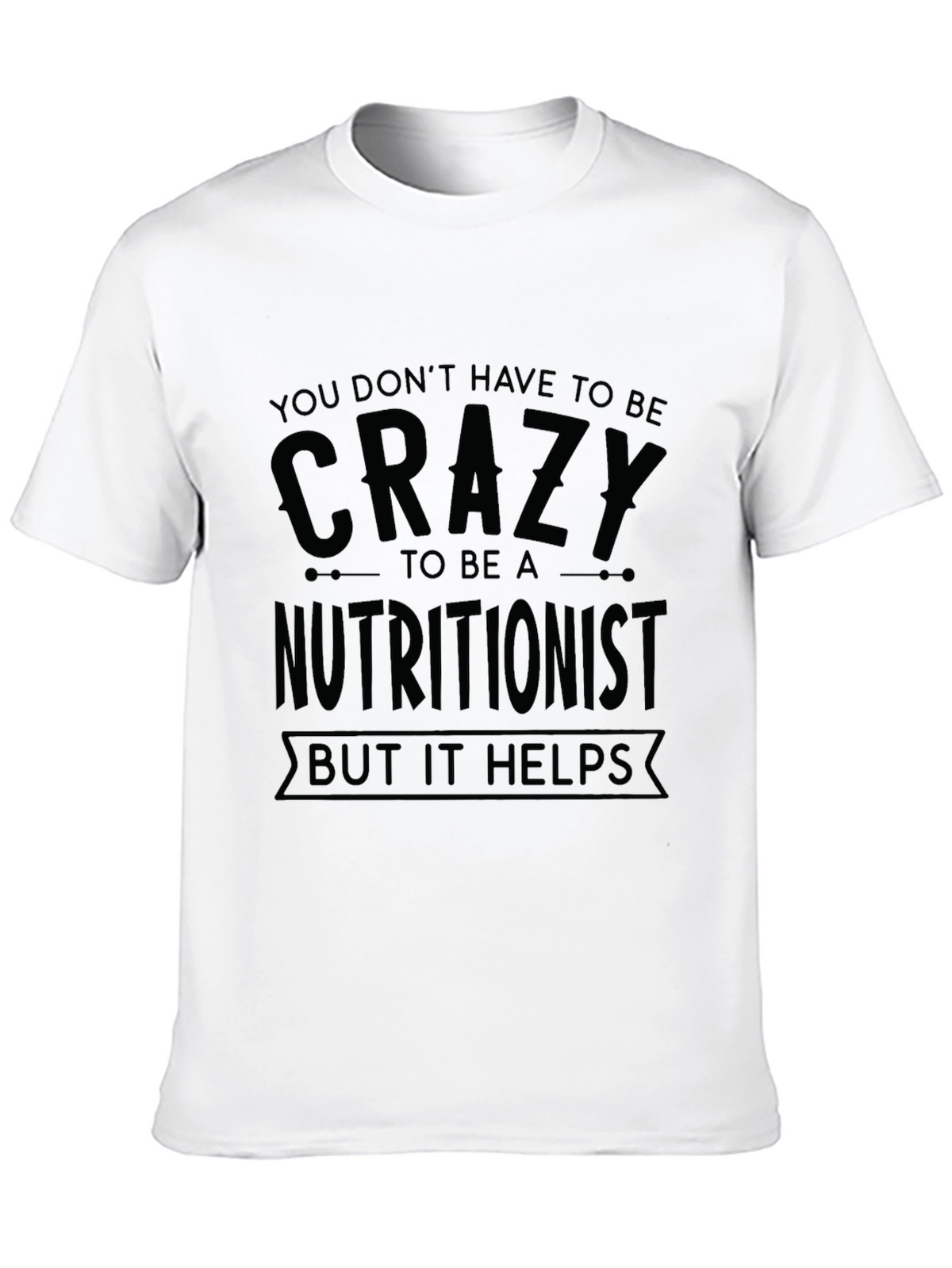 Crazy Nutritionist Black Graphic T-Shirt