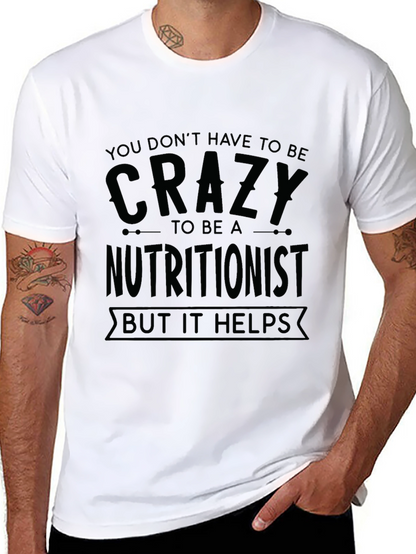 Crazy Nutritionist Black Graphic T-Shirt