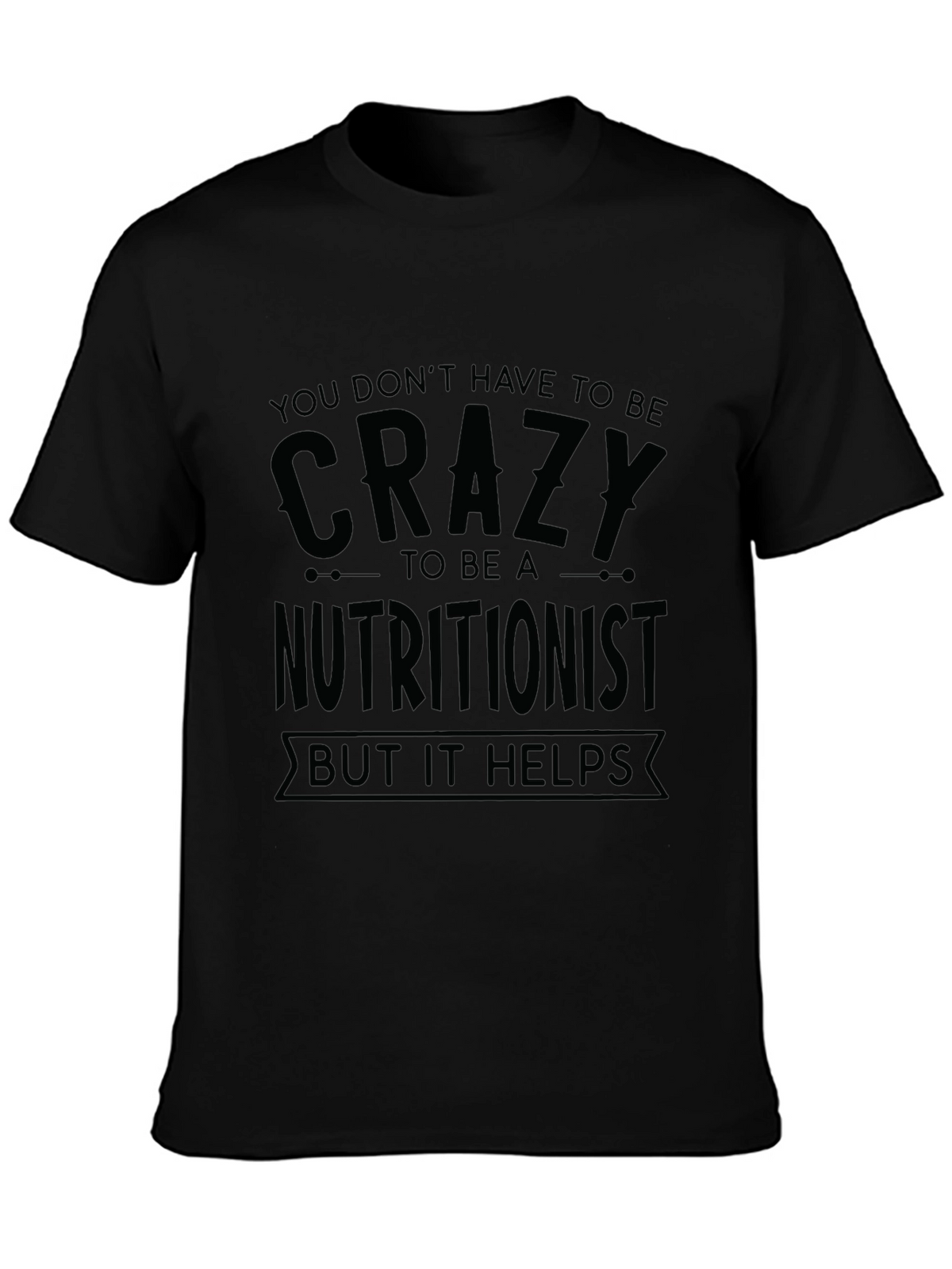 Crazy Nutritionist Black Graphic T-Shirt