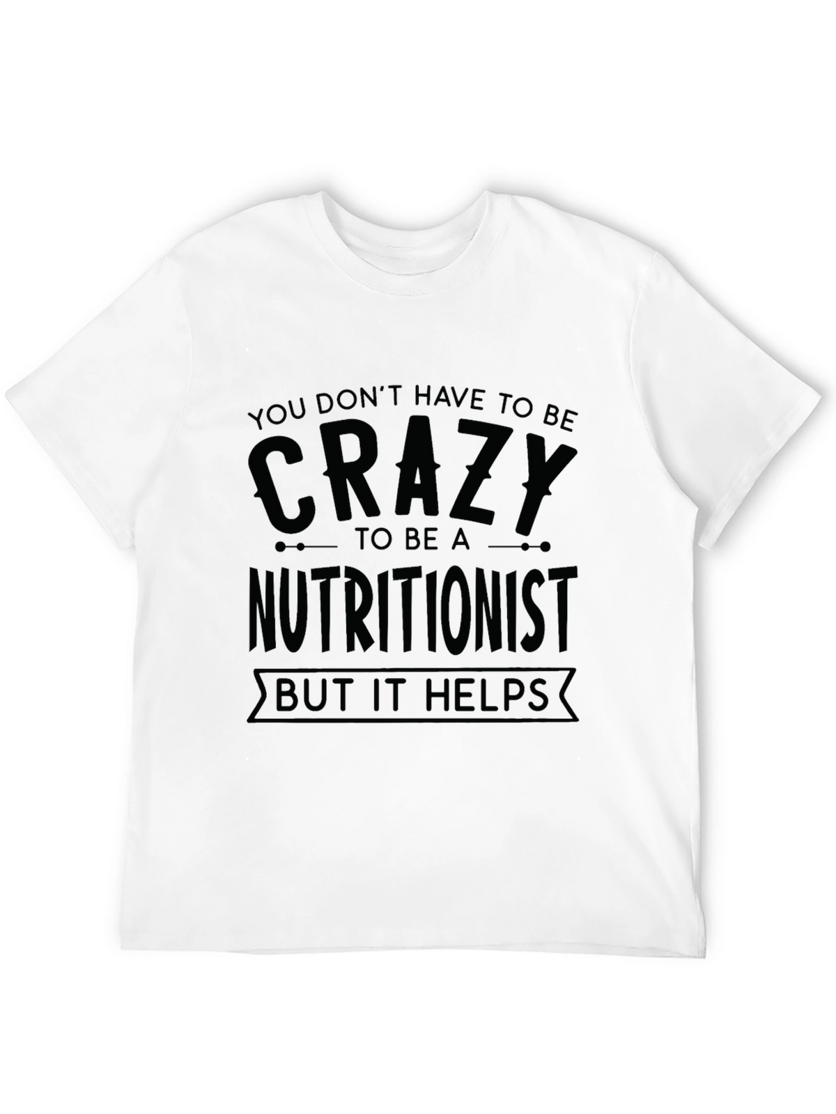 Crazy Nutritionist Black Graphic T-Shirt