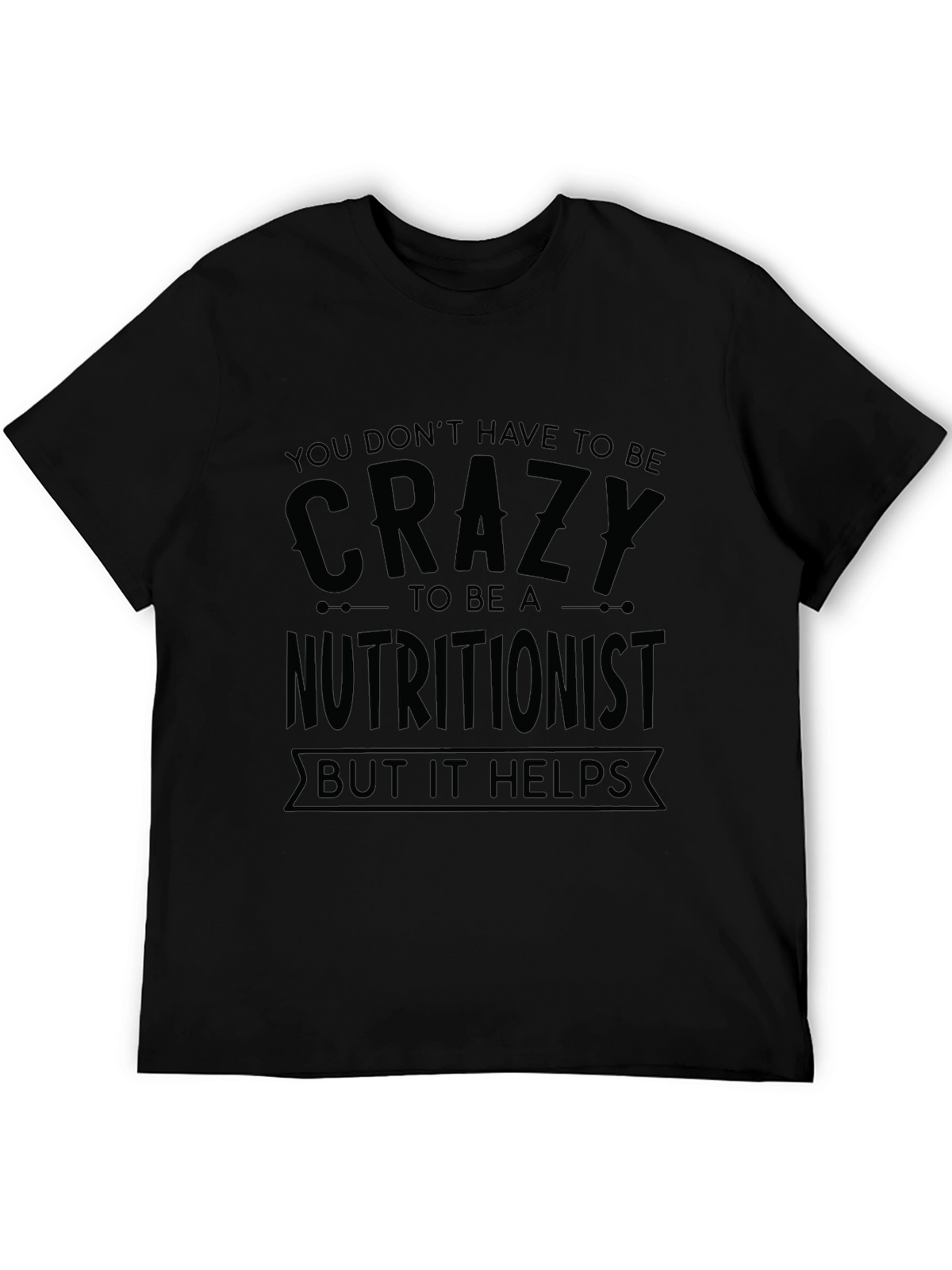 Crazy Nutritionist Black Graphic T-Shirt
