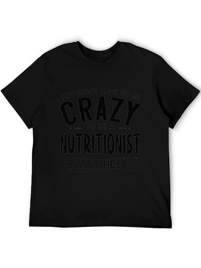Crazy Nutritionist Black Graphic T-Shirt