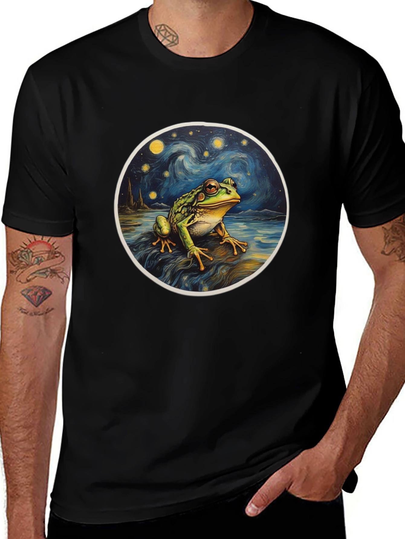 Starry Night Frog T-Shirt