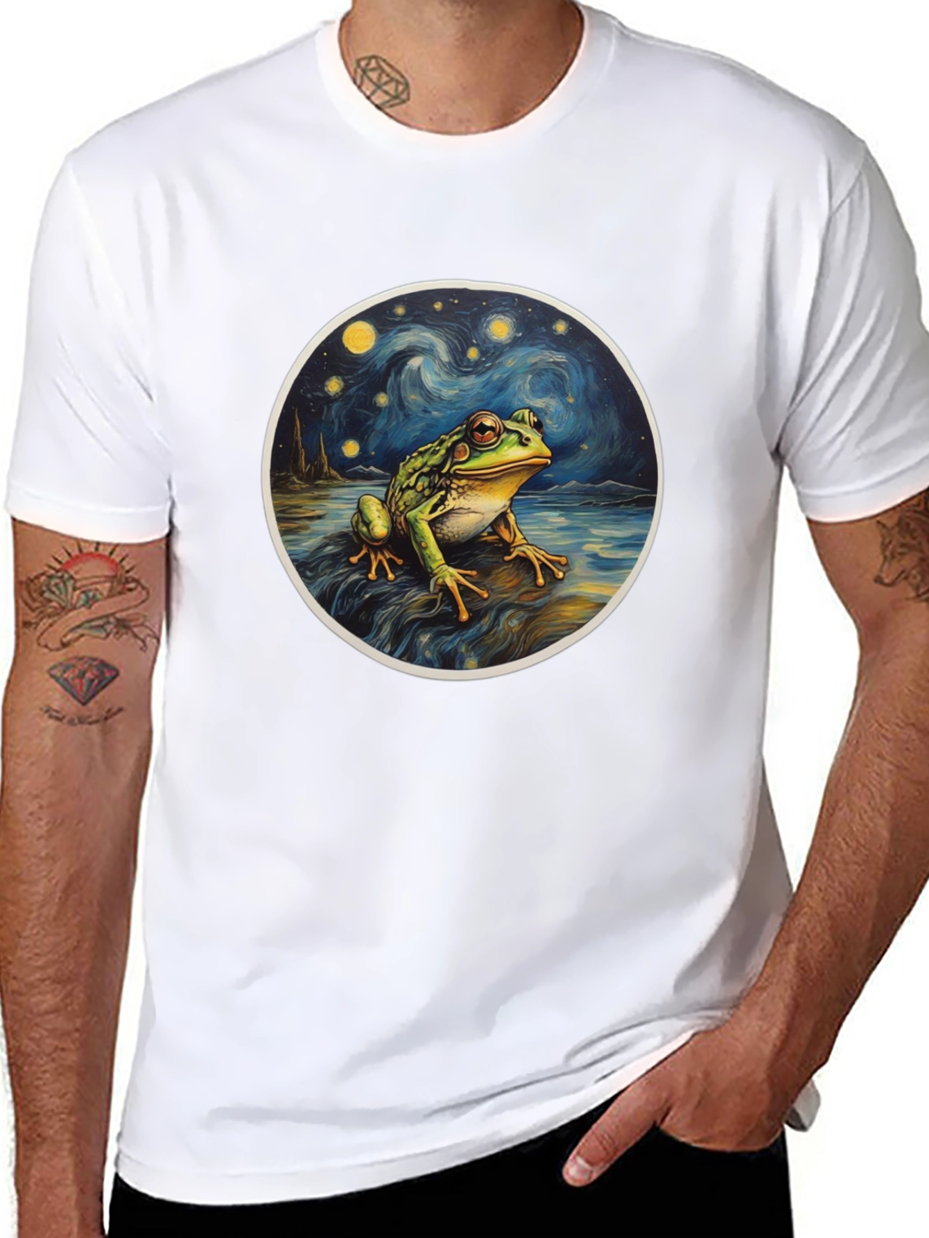 Starry Night Frog T-Shirt