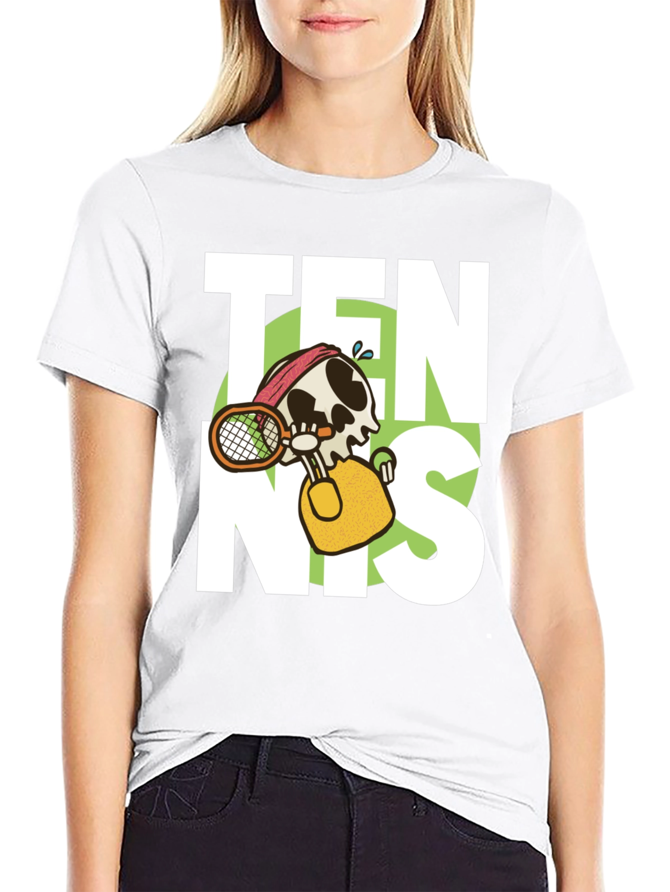 Tennis Skeleton Graphic T-Shirt
