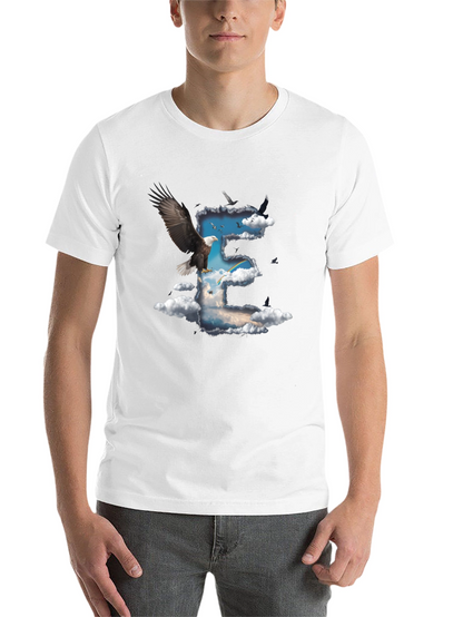 Eagle & Clouds Graphic Tee - Black Cotton