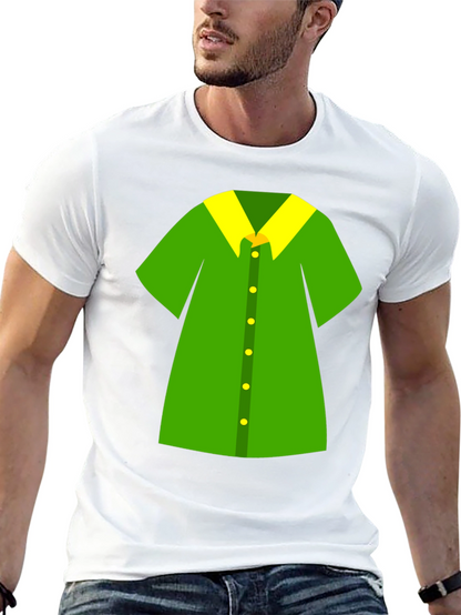 Novelty Green Shirt Design Black T-Shirt