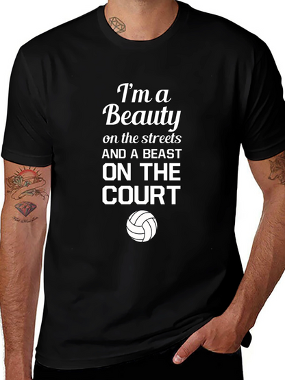 Beauty and Beast Volleyball Graphic Tee
