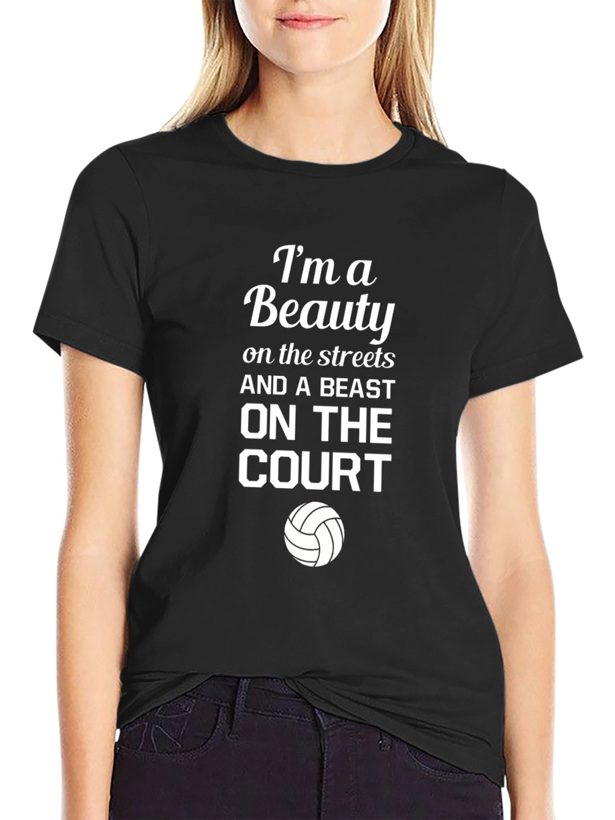 Beauty and Beast Volleyball Graphic Tee
