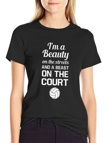 Beauty and Beast Volleyball Graphic Tee