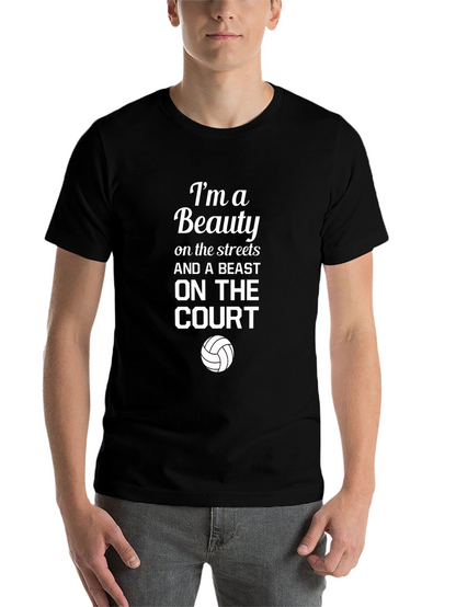 Beauty and Beast Volleyball Graphic Tee
