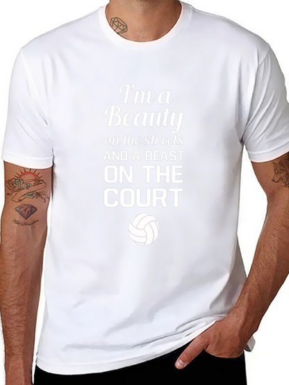 Beauty and Beast Volleyball Graphic Tee
