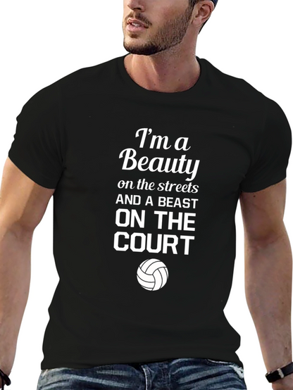 Beauty and Beast Volleyball Graphic Tee