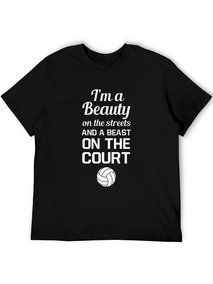 Beauty and Beast Volleyball Graphic Tee