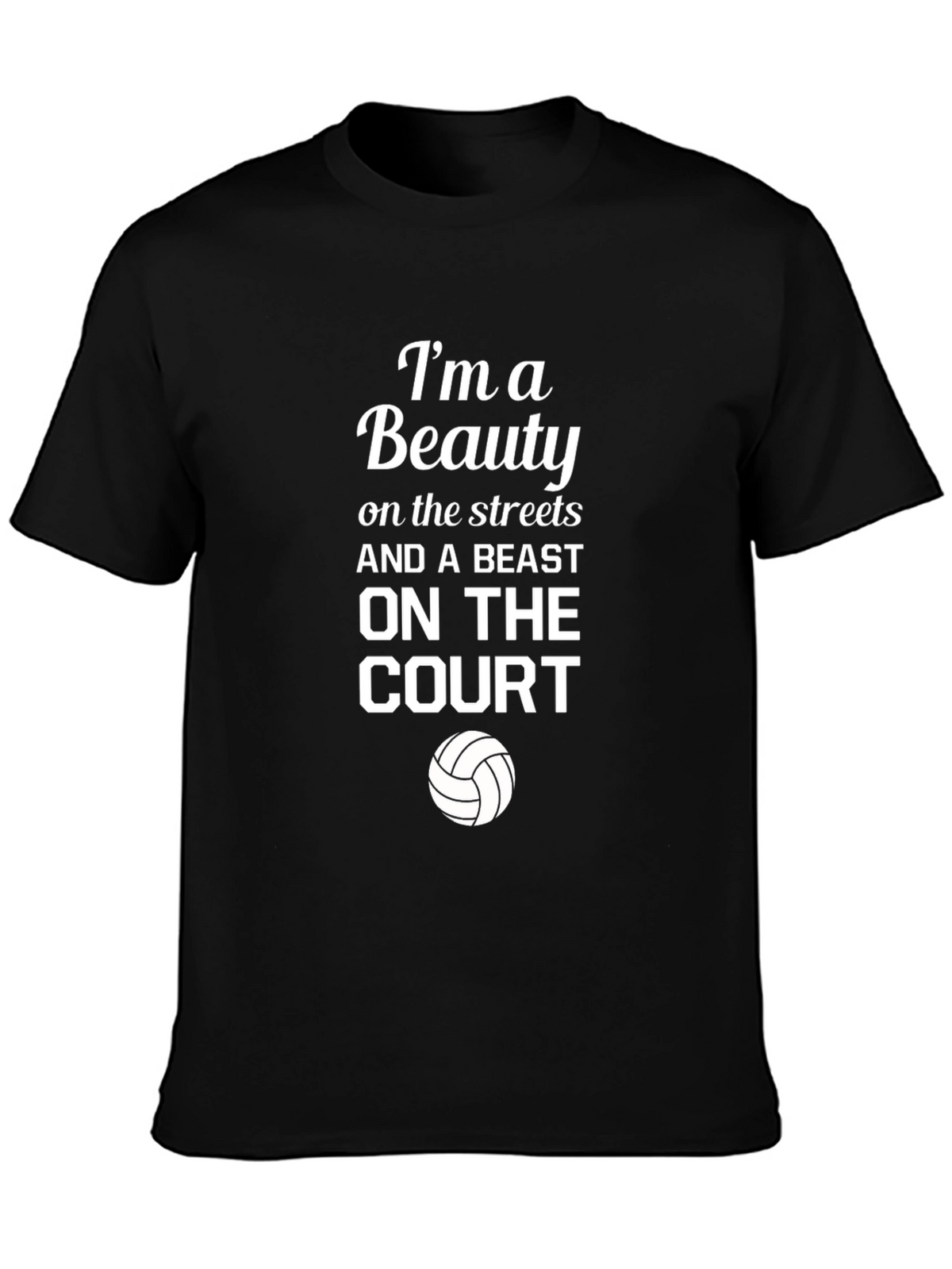Beauty and Beast Volleyball Graphic Tee