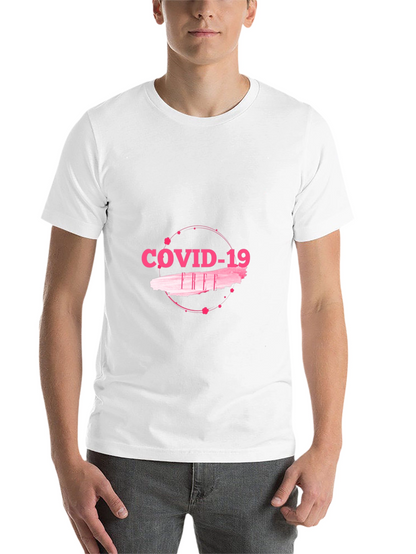 COVID-19 Pink Graphic Black T-Shirt