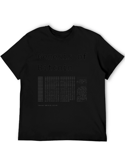 Genesis of Bitcoin Black T-Shirt