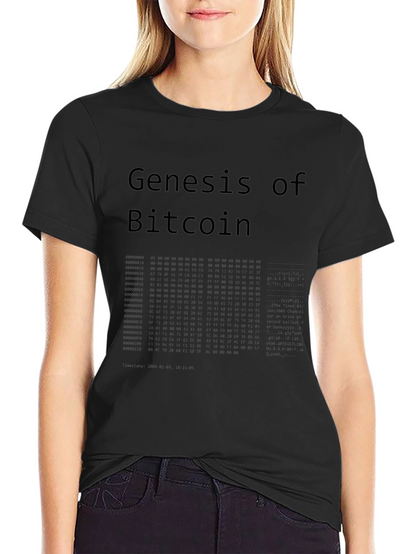 Genesis of Bitcoin Black T-Shirt